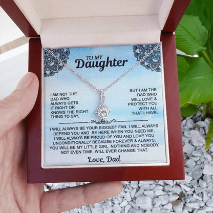 Gift For Daughter - To My Daughter Alluring Beauty Necklace - From Dad