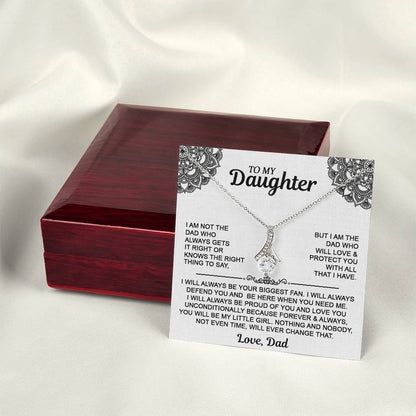 To My Daughter Alluring Beauty Necklace - From Dad - Gift For Daughter