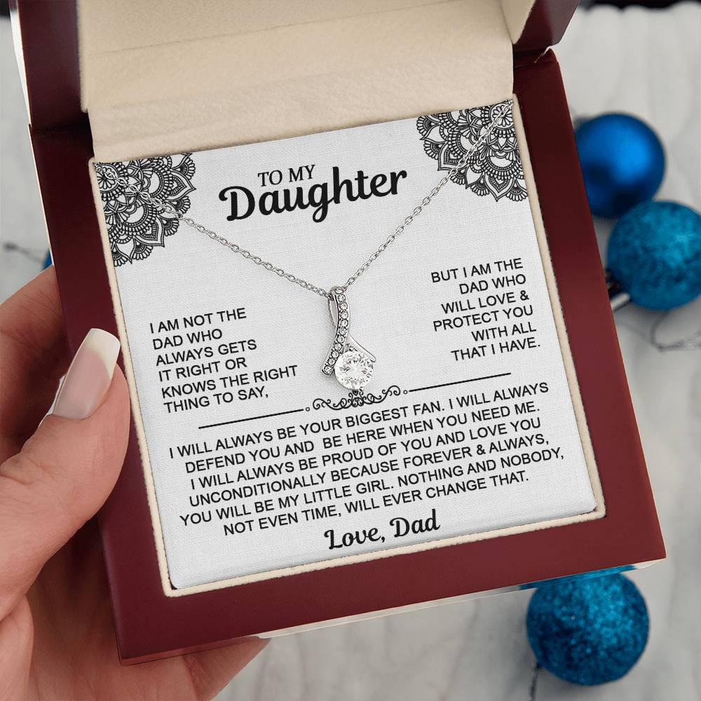 To My Daughter Alluring Beauty Necklace - From Dad - Gift For Daughter