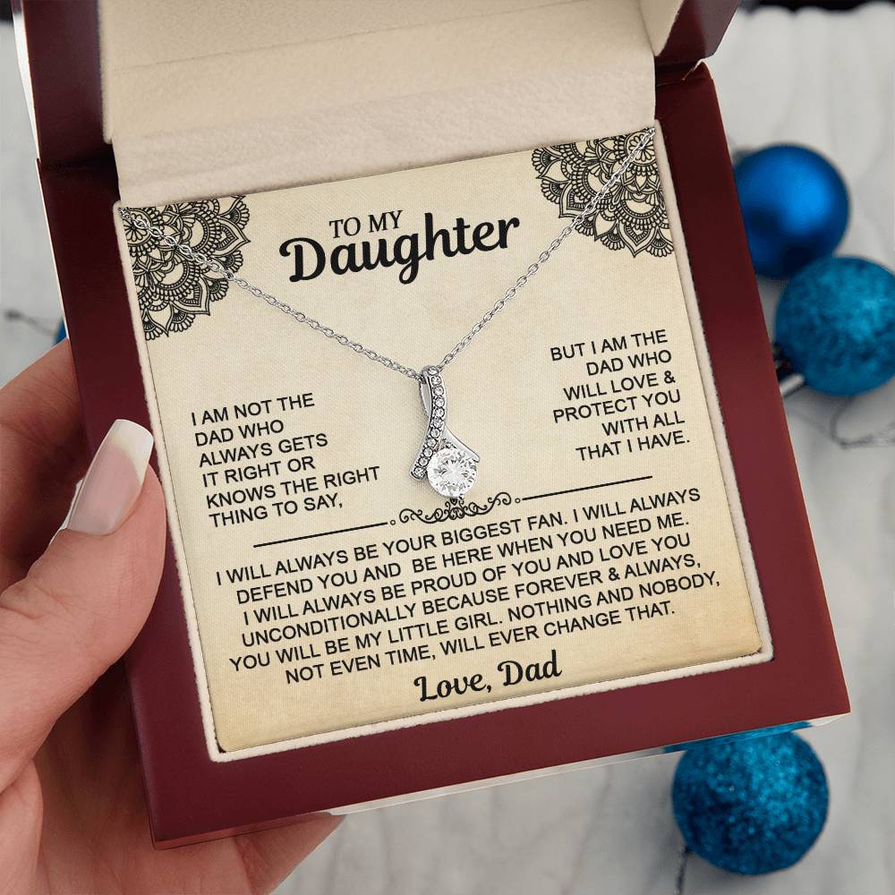 Gift For Daughter From Dad- To My Daughter Alluring Beauty Necklace