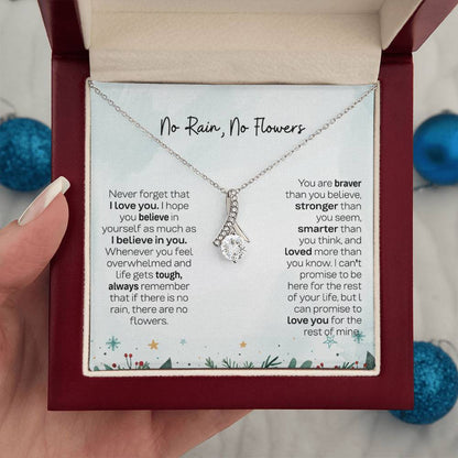 No Rain, No Flowers Necklace - Gift For Daughter From Mom