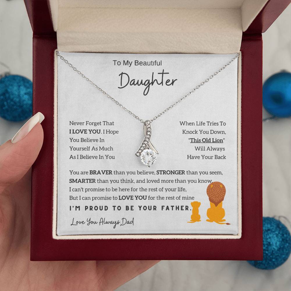 To My Daughter Alluring Beauty necklace - From Dad - Gift Idea For Daughter