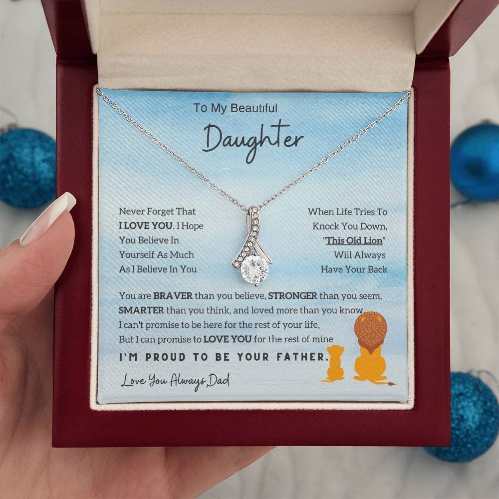 To My Daughter Alluring Beauty necklace - From Dad