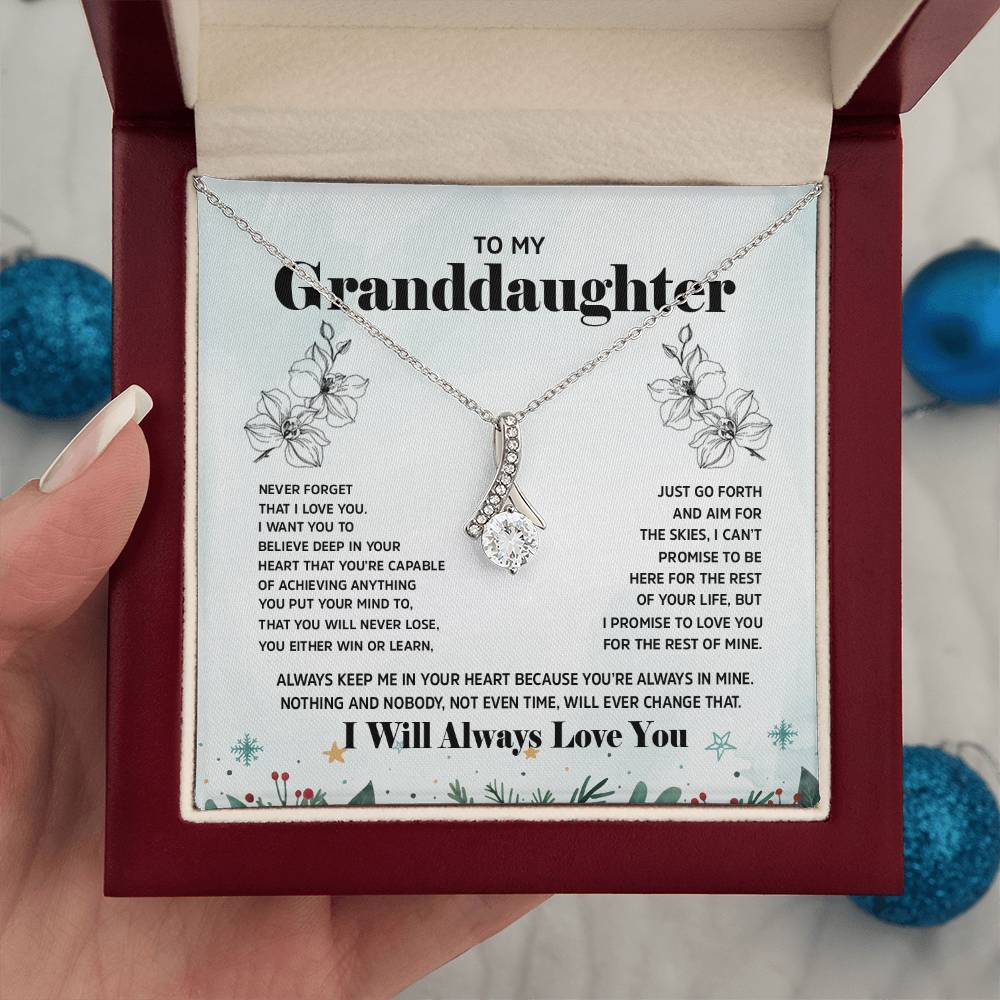 Alluring Beauty Necklace - Personalized Gift for Granddaughter on Special Days