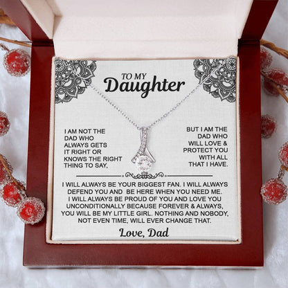 To My Daughter Alluring Beauty Necklace - From Dad - Gift For Daughter