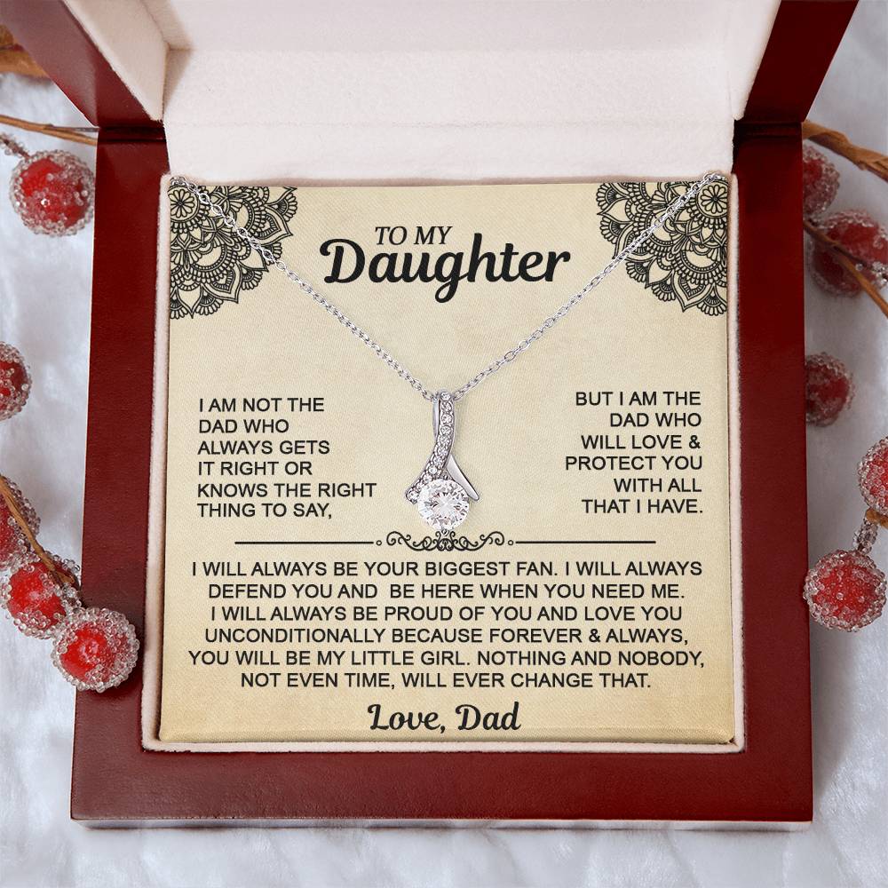 Gift For Daughter From Dad- To My Daughter Alluring Beauty Necklace