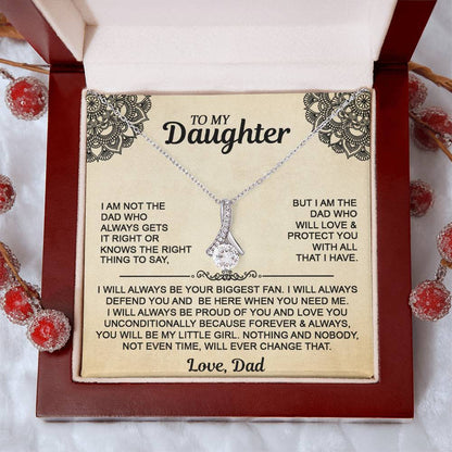 Gift For Daughter From Dad- To My Daughter Alluring Beauty Necklace