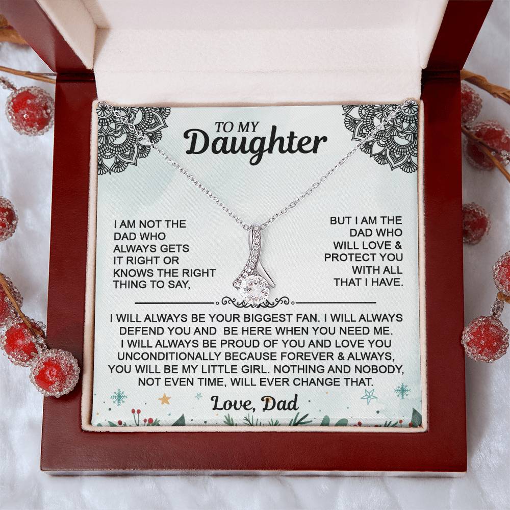 Christmas Gift For Daughter - To My Daughter Alluring Beauty Necklace - From Dad