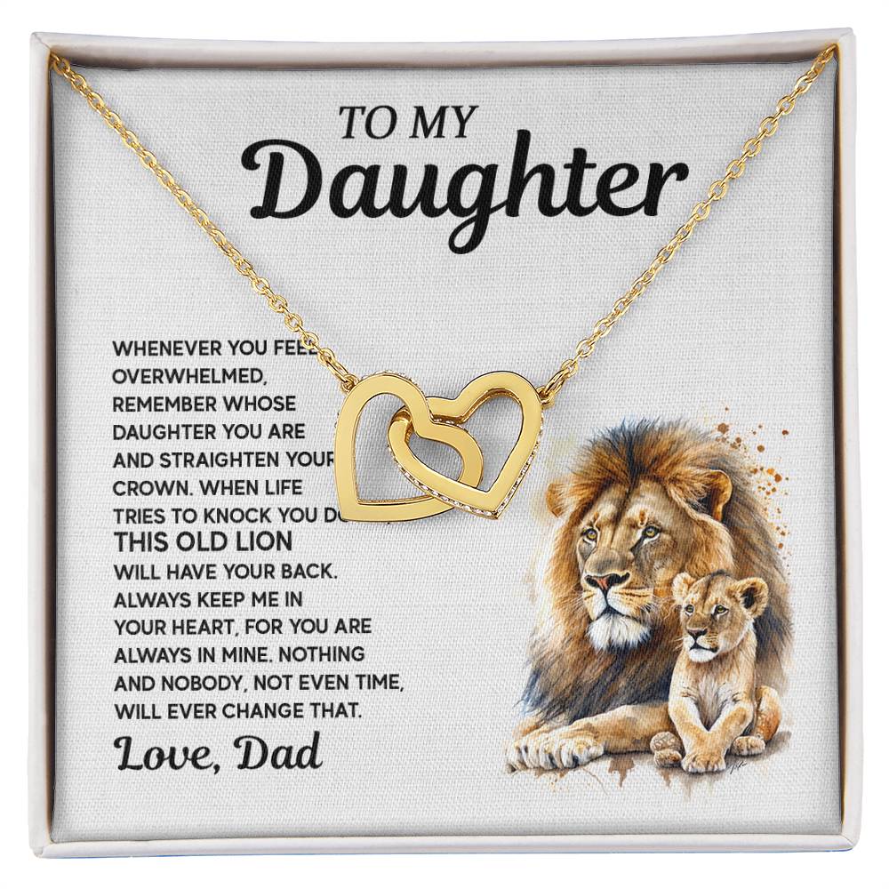 Personalized Necklace for Daughter - To My Daughter Lion Pendant from Dad