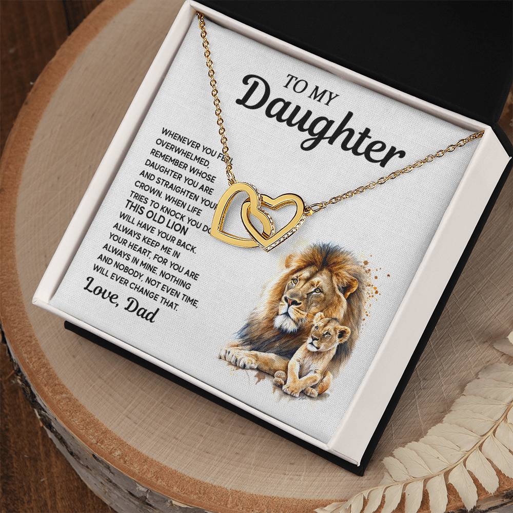 Personalized Necklace for Daughter - To My Daughter Lion Pendant from Dad