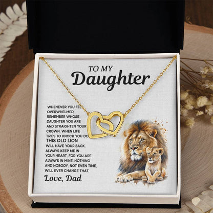 Personalized Necklace for Daughter - To My Daughter Lion Pendant from Dad