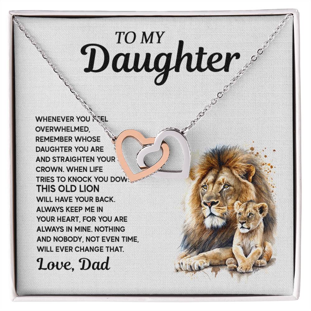 Personalized Necklace for Daughter - To My Daughter Lion Pendant from Dad