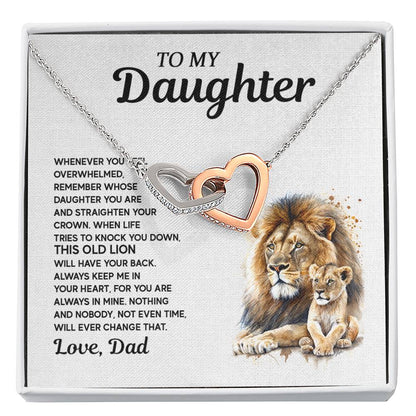 Personalized Necklace for Daughter - To My Daughter Lion Pendant from Dad