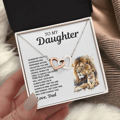 Personalized Necklace for Daughter - To My Daughter Lion Pendant from Dad