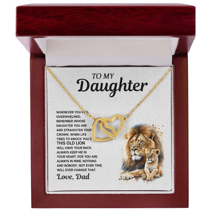 Personalized Necklace for Daughter - To My Daughter Lion Pendant from Dad