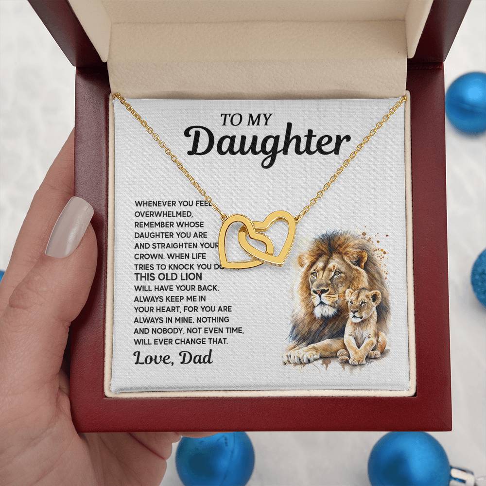 Personalized Necklace for Daughter - To My Daughter Lion Pendant from Dad