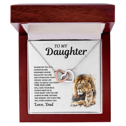 Personalized Necklace for Daughter - To My Daughter Lion Pendant from Dad