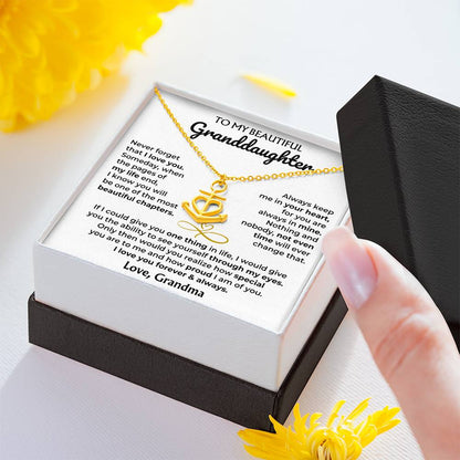 Anchor Necklace with 'To My Granddaughter' Card - Custom Gift for Granddaughter