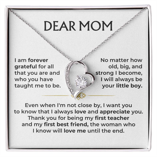 Dear Mom - From Son - Forever Love Necklace - Gift idea For Mom