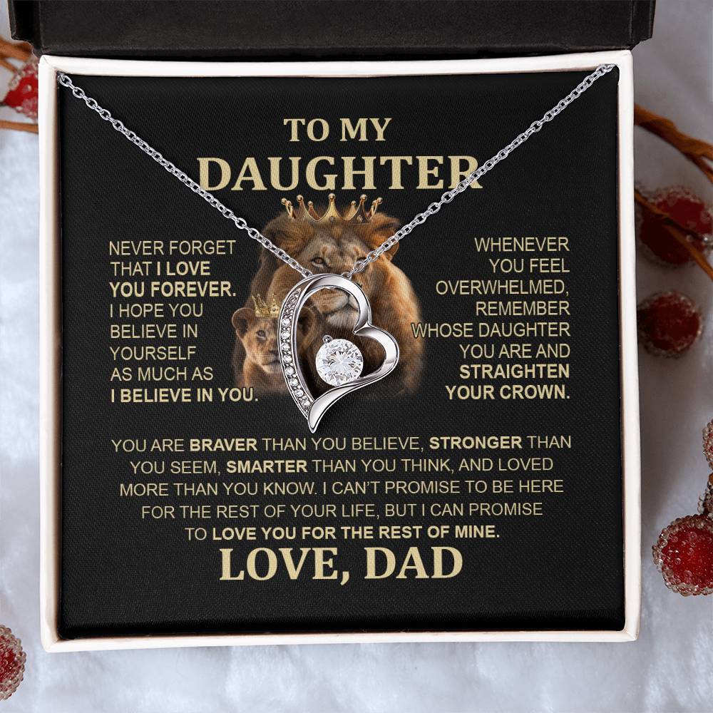 To My Daughter - Love Dad - Forever Love Necklace