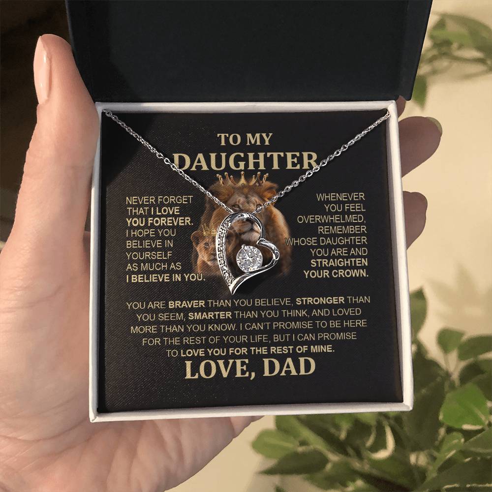 To My Daughter - Love Dad - Forever Love Necklace