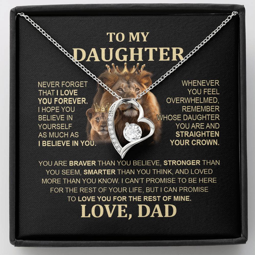 To My Daughter - Love Dad - Forever Love Necklace