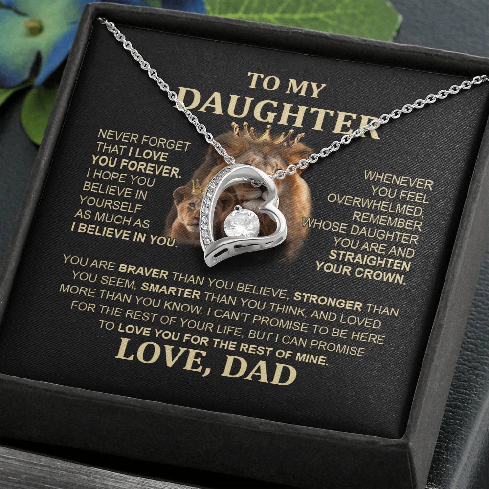 To My Daughter - Love Dad - Forever Love Necklace