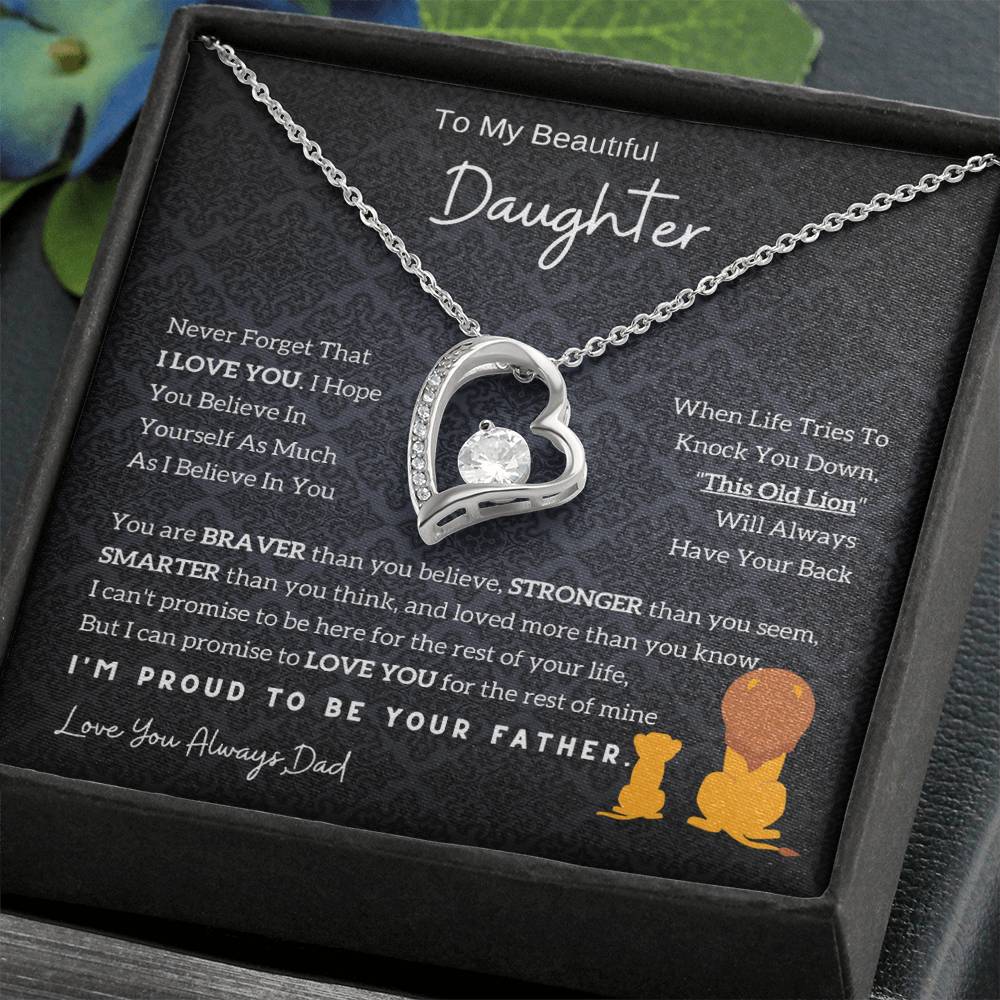 Lion Daughter Necklace - Meaningful Gift For Daughter From Dad