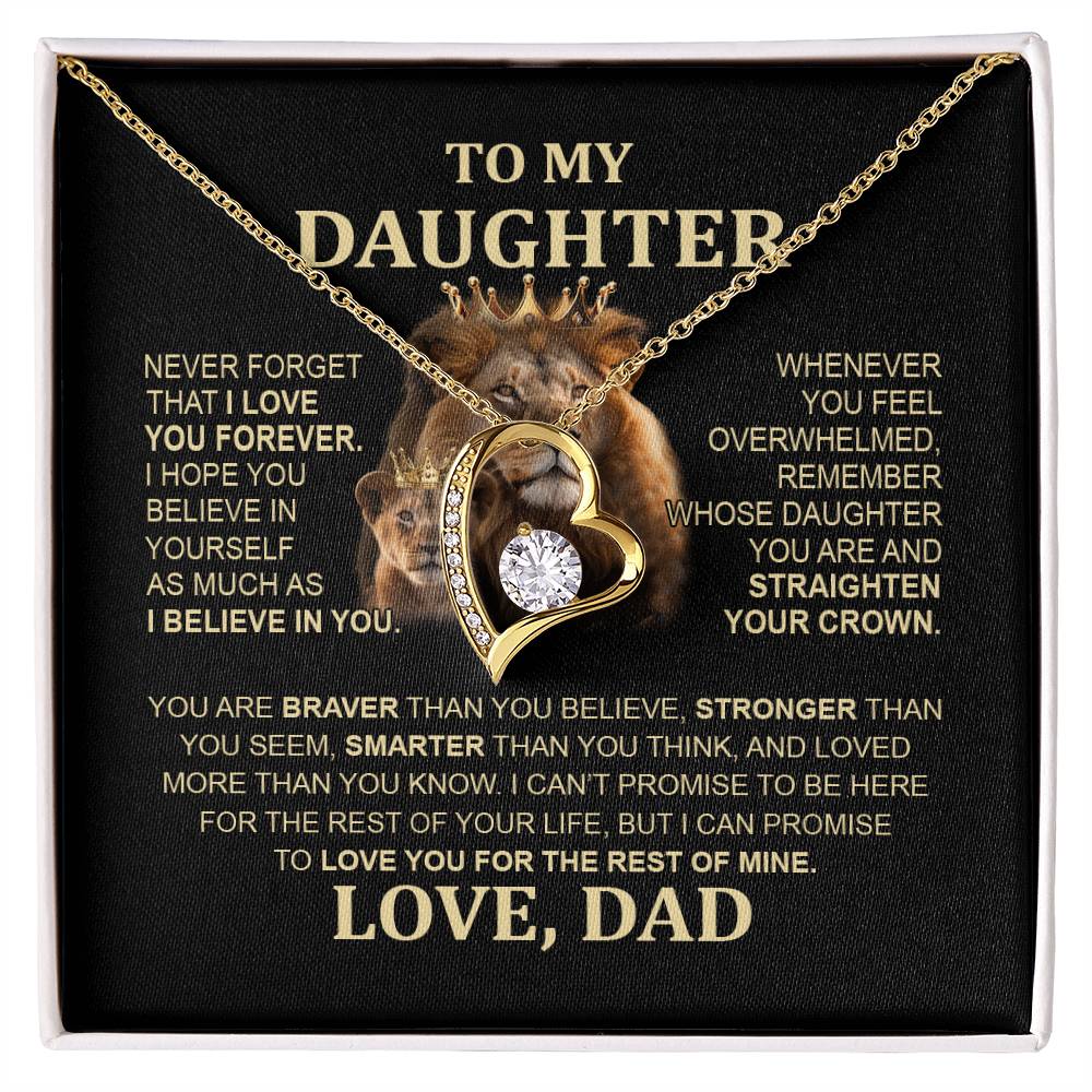 To My Daughter - Love Dad - Forever Love Necklace