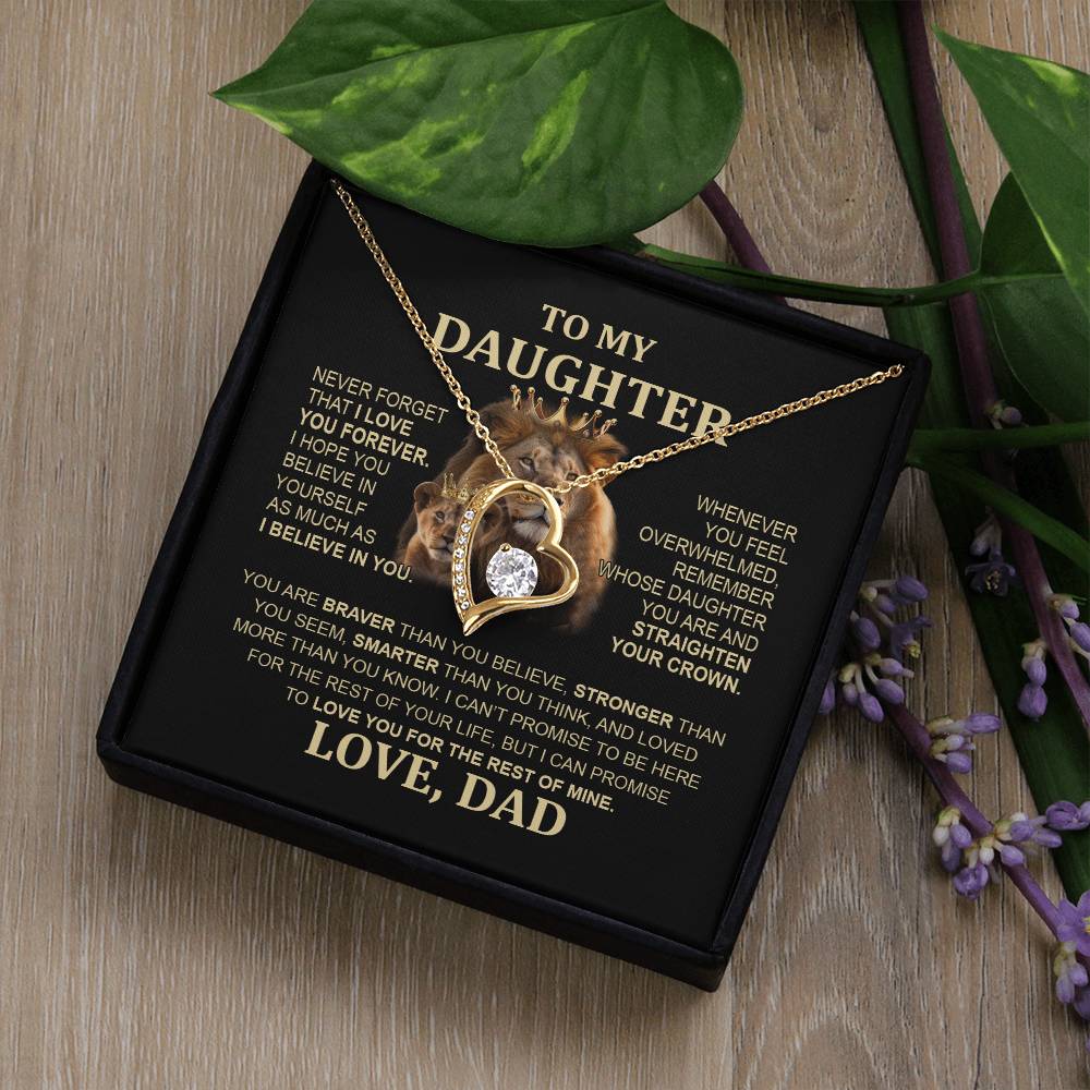 To My Daughter - Love Dad - Forever Love Necklace