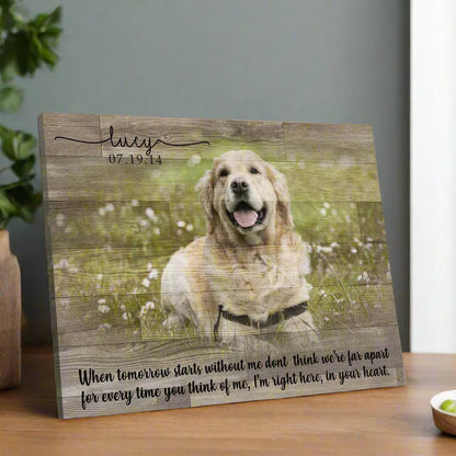 Custom Dog Photo Canvas – In Loving Memory Tribute Gift - PersonalizedFury