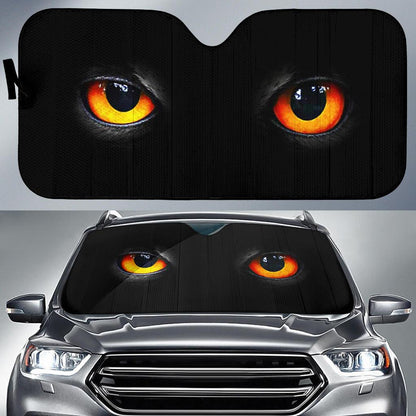 Black Cat Eyes Car Sun Shades Windshield Accessories Decor Gift