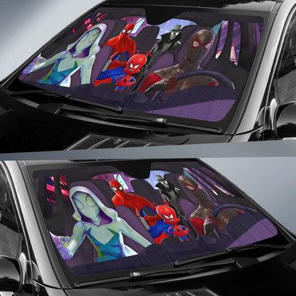 Spider-man Across The Spider-Verse Car Auto Sunshades