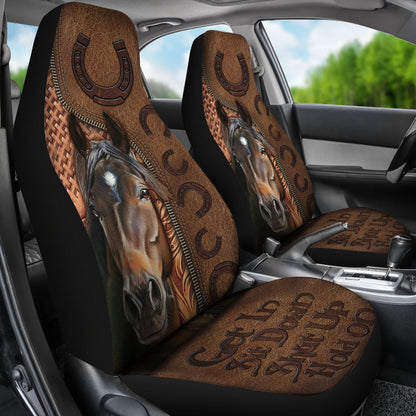 Fashion Get In Sit Down Shut Up Hold On Horse Car Seat Covers