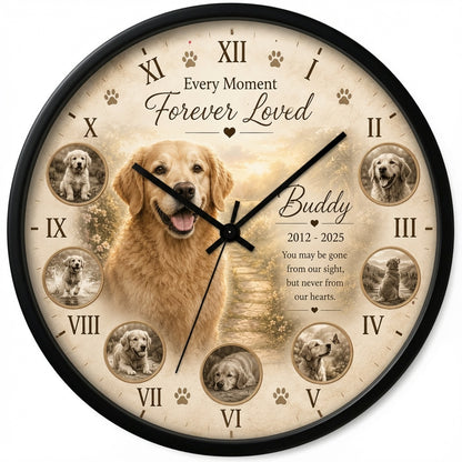 Personalized Dog Memorial Wall Clock - Clock of Memories Pet Sympathy Gift