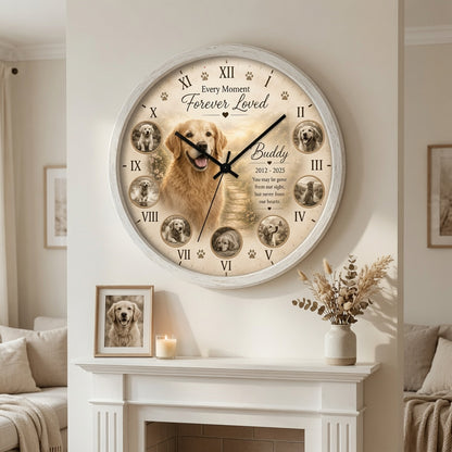 Personalized Dog Memorial Wall Clock - Clock of Memories Pet Sympathy Gift