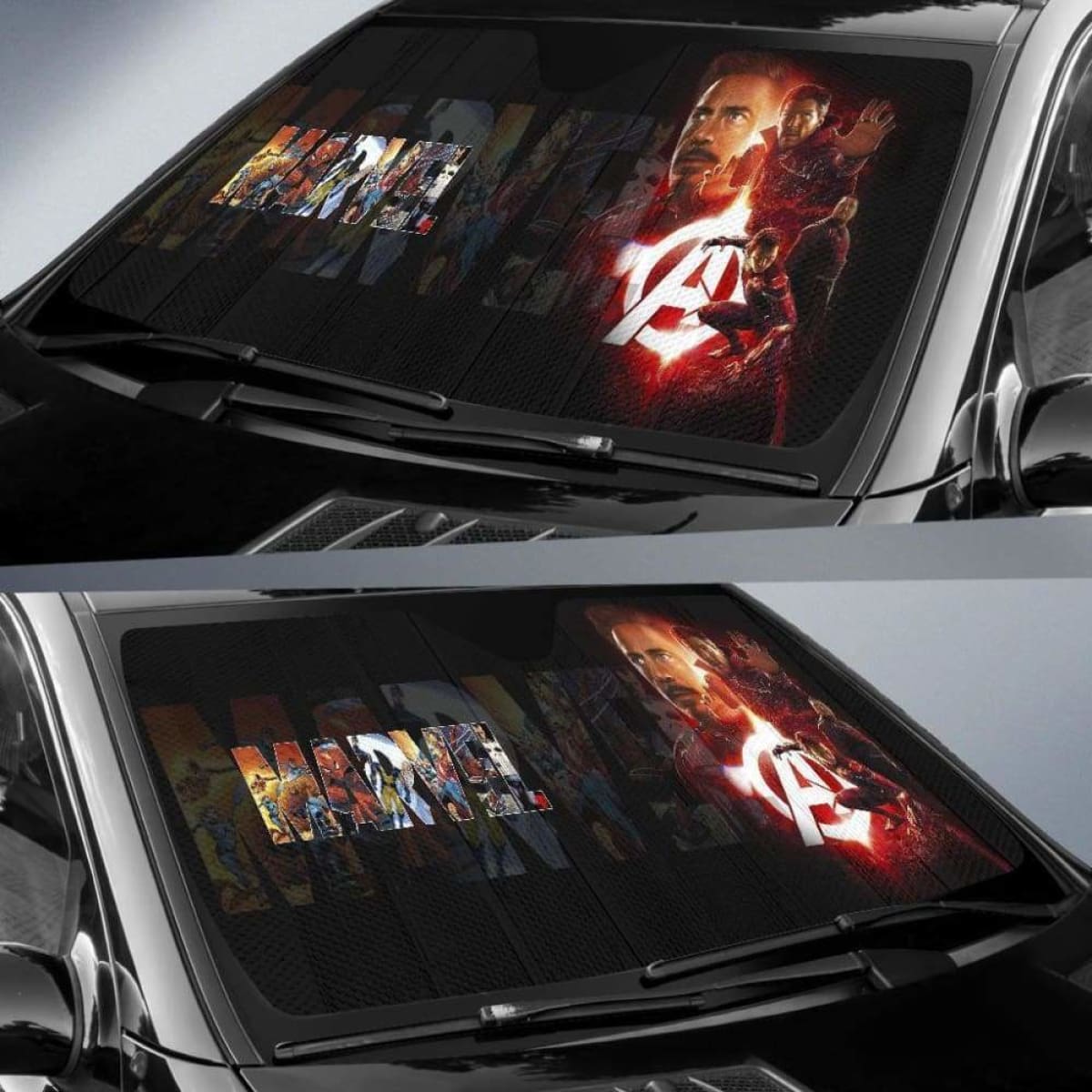 Marvel Car Sun Shades Team Avengers Movie Fan Gift Universal Fit 051012