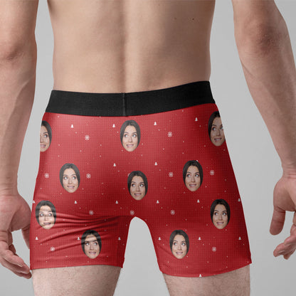 Only Wife Can Jingle My Bells - Personalized Photo Men's Boxer Briefs