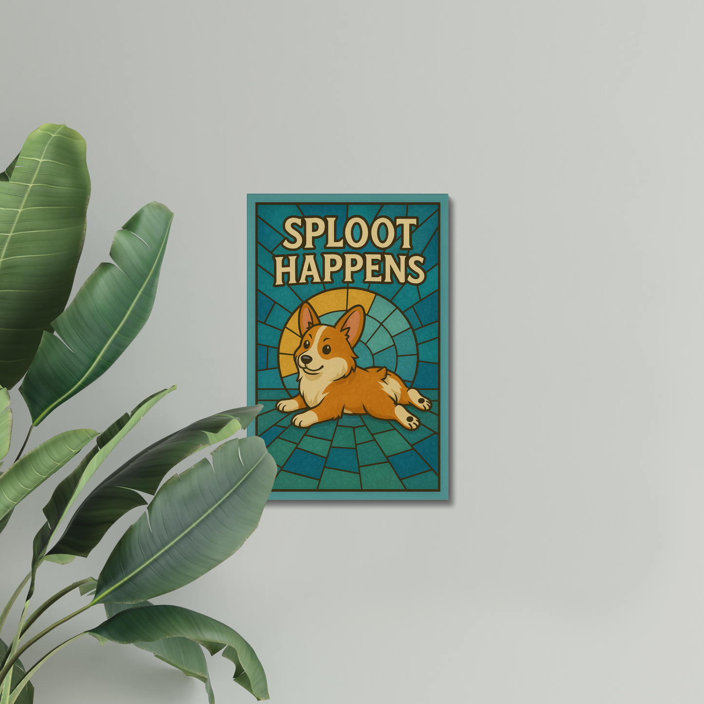 Sploot Happens Corgi Canvas – Funny Home Decor Wall Art