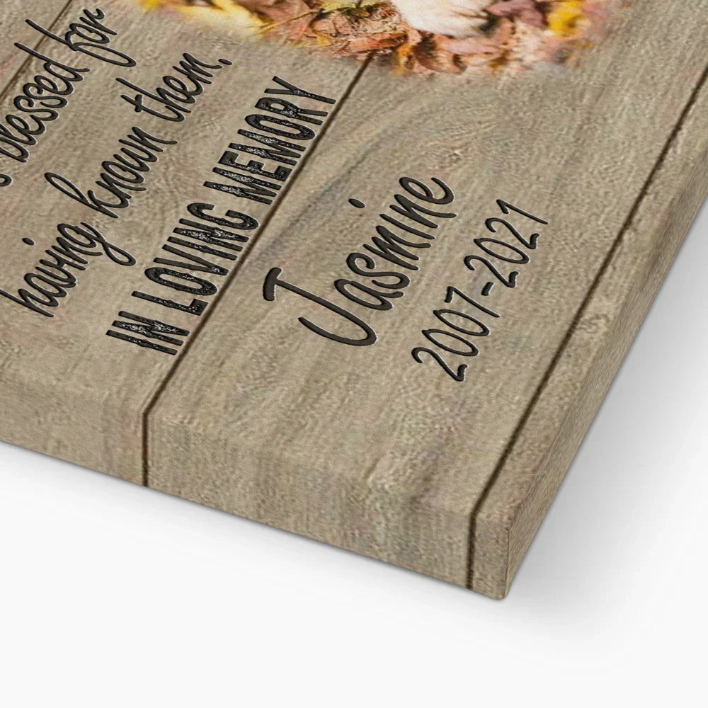 Wood-Style Pet Memorial Canvas – In Loving Memory of Dog Loss Gifts