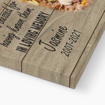 Wood-Style Pet Memorial Canvas – In Loving Memory of Dog Loss Gifts