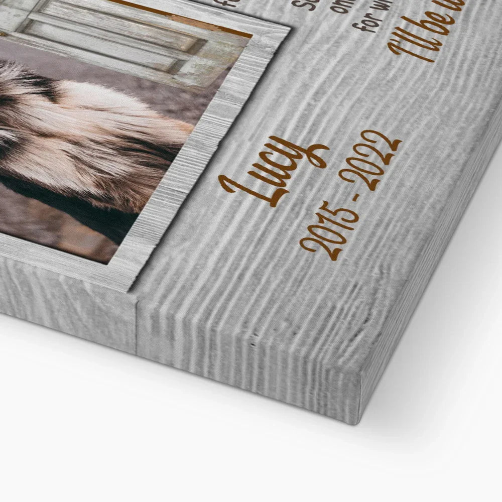 Waiting at the Door – Custom Dog Photo Memorial Canvas Gift