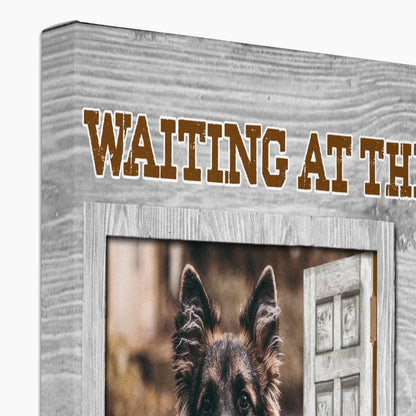 Waiting at the Door – Custom Dog Photo Memorial Canvas Gift