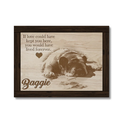 If Love Could Have Kept You – Custom Dog Memorial Canvas