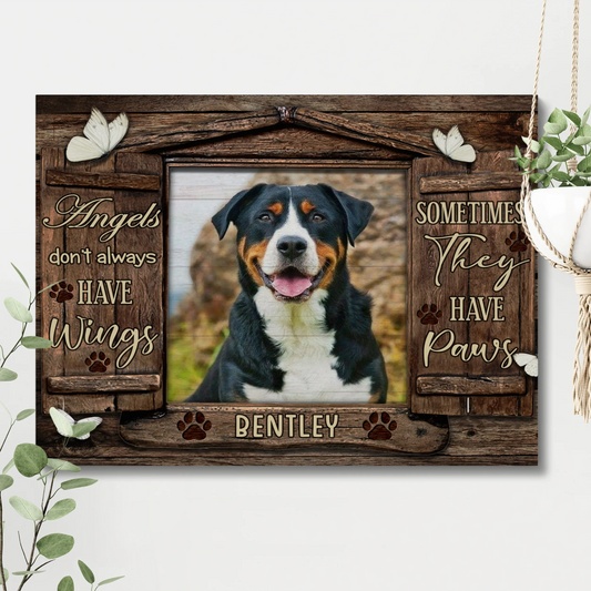 Pet Memorial Gifts – Angels Don't Always Have Wings Canvas