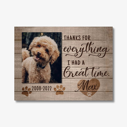 Thanks for Everything – Personalized Dog Loss Memorial Gift