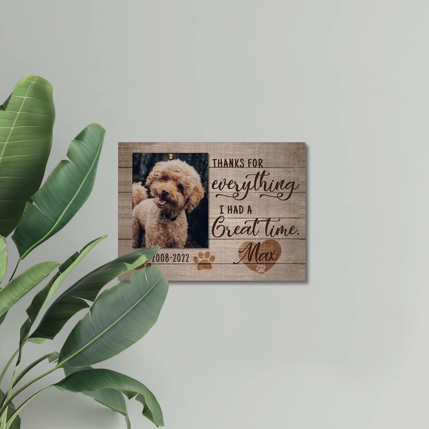 Thanks for Everything – Personalized Dog Loss Memorial Gift
