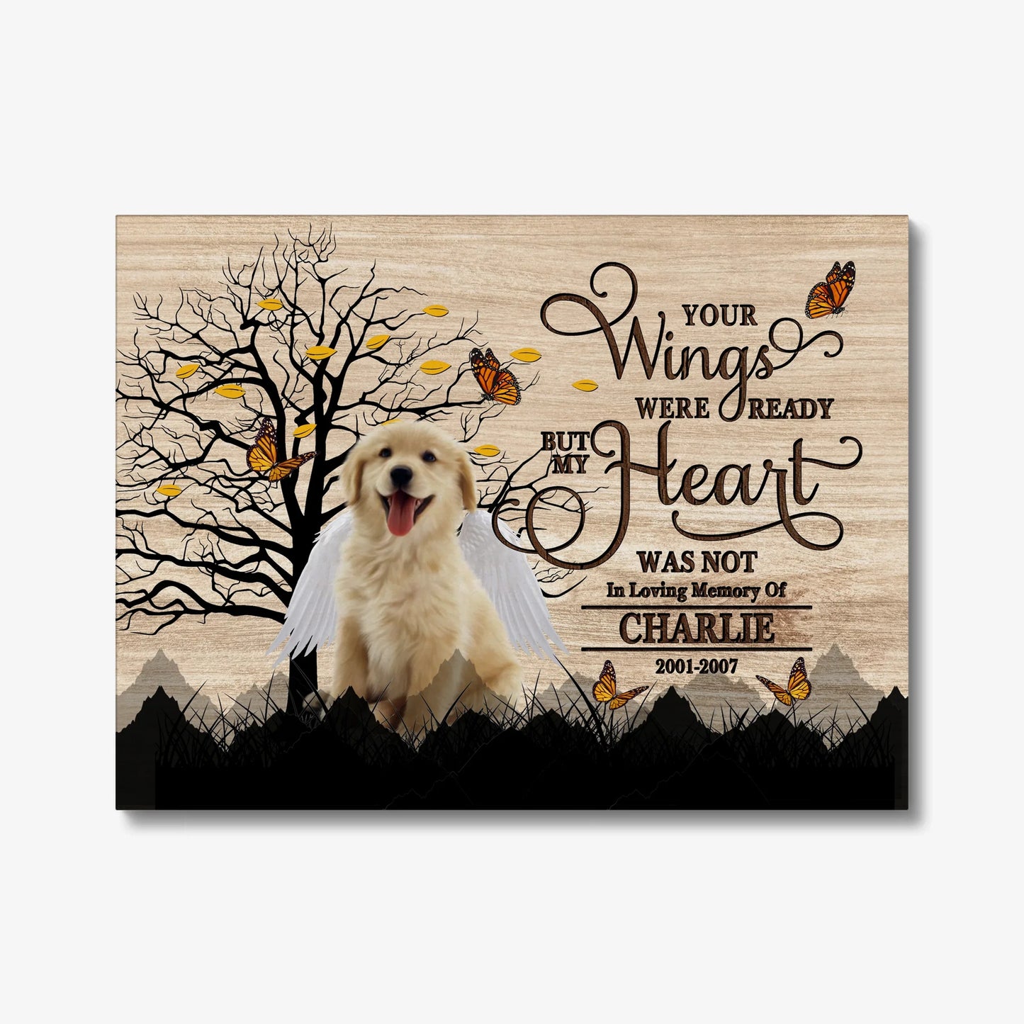 Pet Memorial Canvas – In Loving Memory of Dog Loss Gift