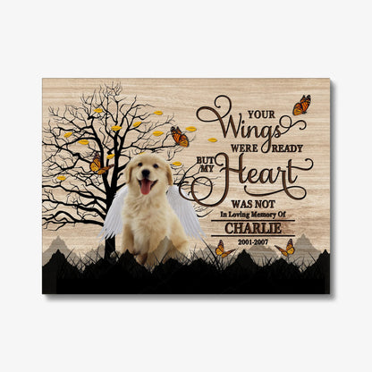 Pet Memorial Canvas – In Loving Memory of Dog Loss Gift