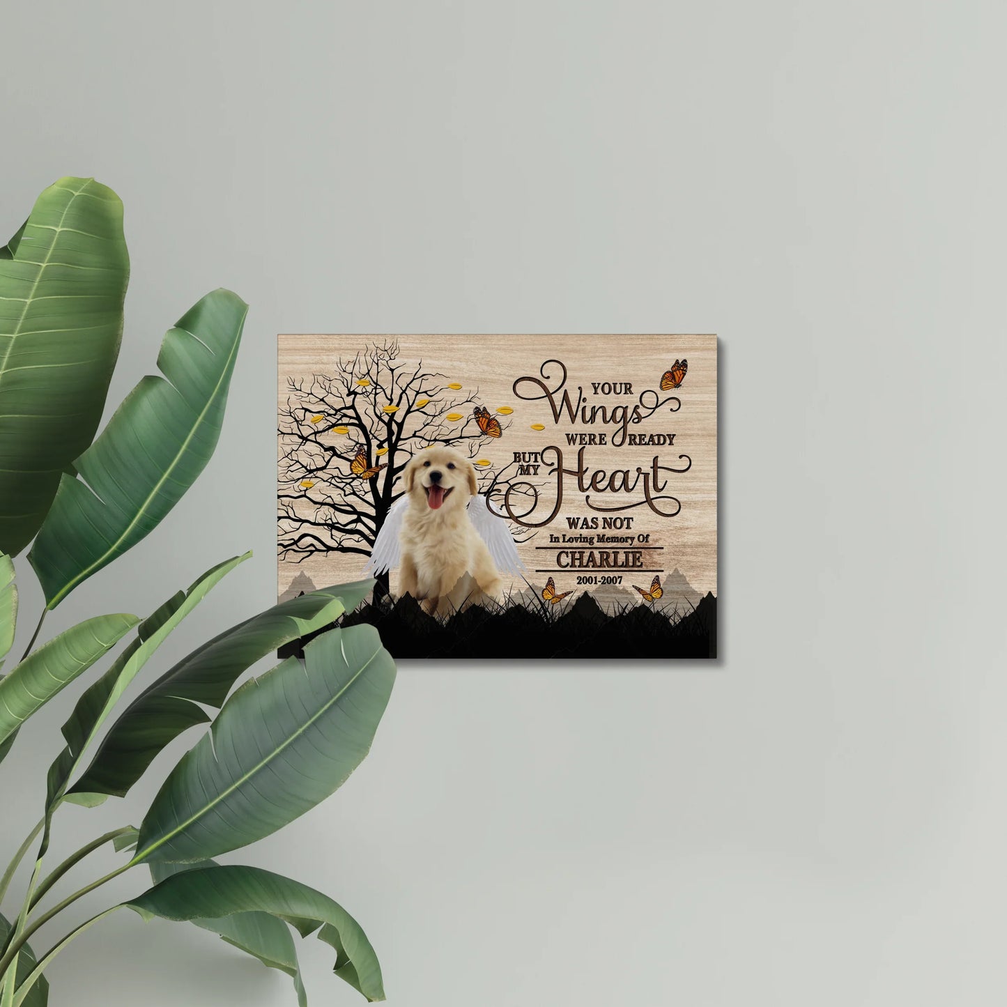 Pet Memorial Canvas – In Loving Memory of Dog Loss Gift